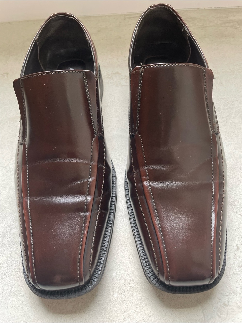 Men's Brown Leather Slip-On Dress Shoes